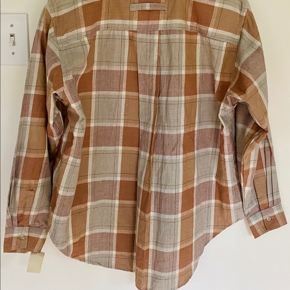 NWT Vintage Plaid Long Sleeve Top - Picture 3 of 4